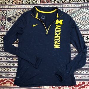 Nike University of Michigan Dri Fit Half Zip L